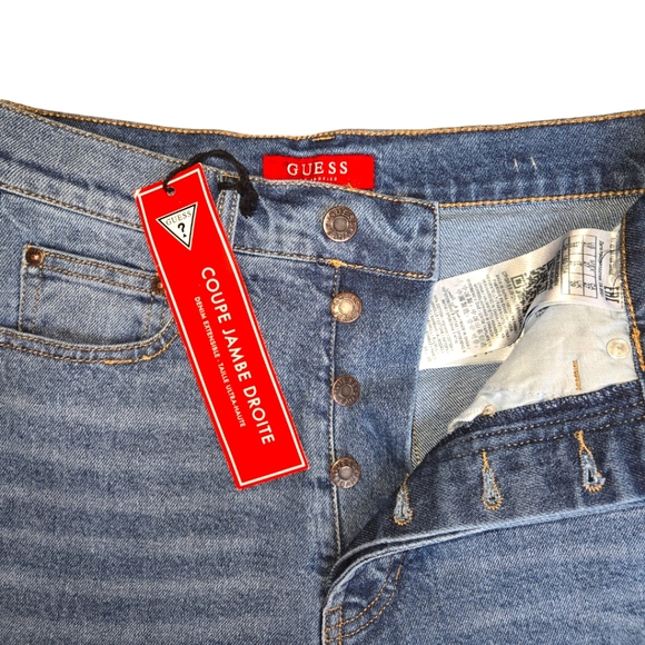 Guess Ultra High Rise Straight Leg Womens Denim Size 27. NWT - Picture 4 of 7
